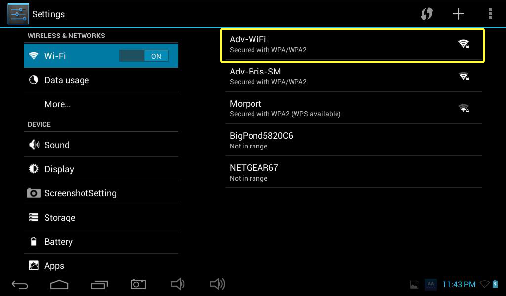 Step 7 – Once you have Wi-Fi turned ON you need to find your home Wi-Fi network in the list then press it.