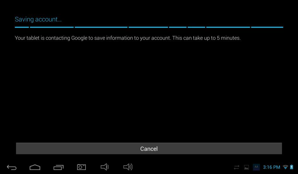 Step 20 – Your settings & account will now be saved, this can take up to 5 minutes.