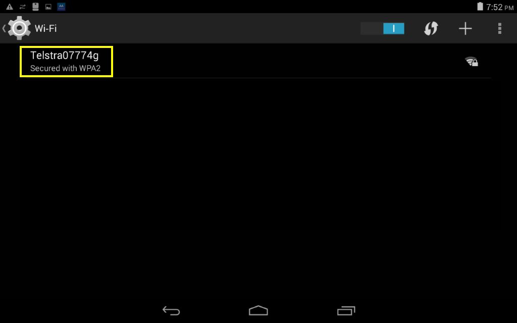 Step 6 – Find your home Wi-Fi network in the list then press it.